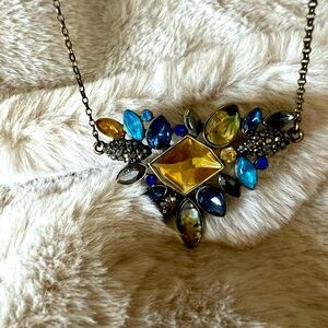 Faux gemstone necklace - costume jewelry with beautiful color and sparkle